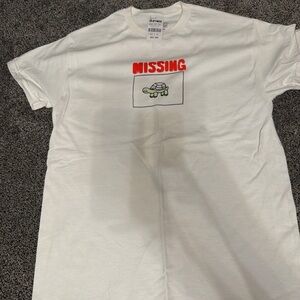 Zumiez White 'Missing' Turtle Graphic Tee